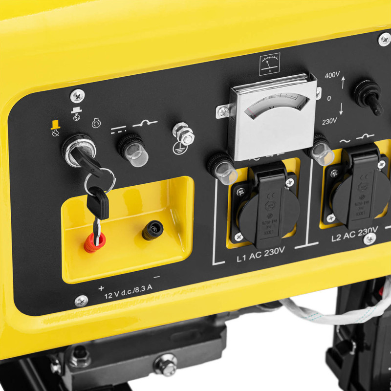 Mobilus generatorius su starteriu AC 230-400V / DC 12V 5500W