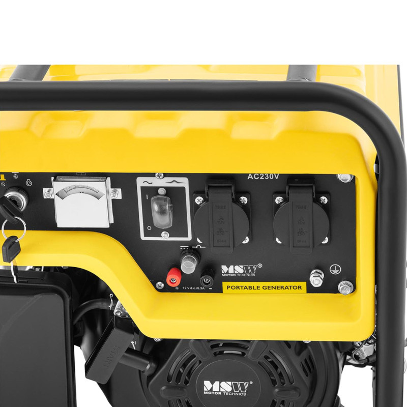 Mobilus generatorius su starteriu AC 230V / DC 12V 2200W