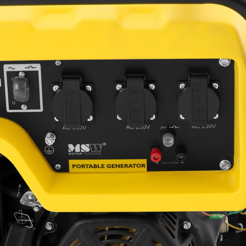 Mobilus generatorius su starteriu AC 230V / DC 12V 4400W