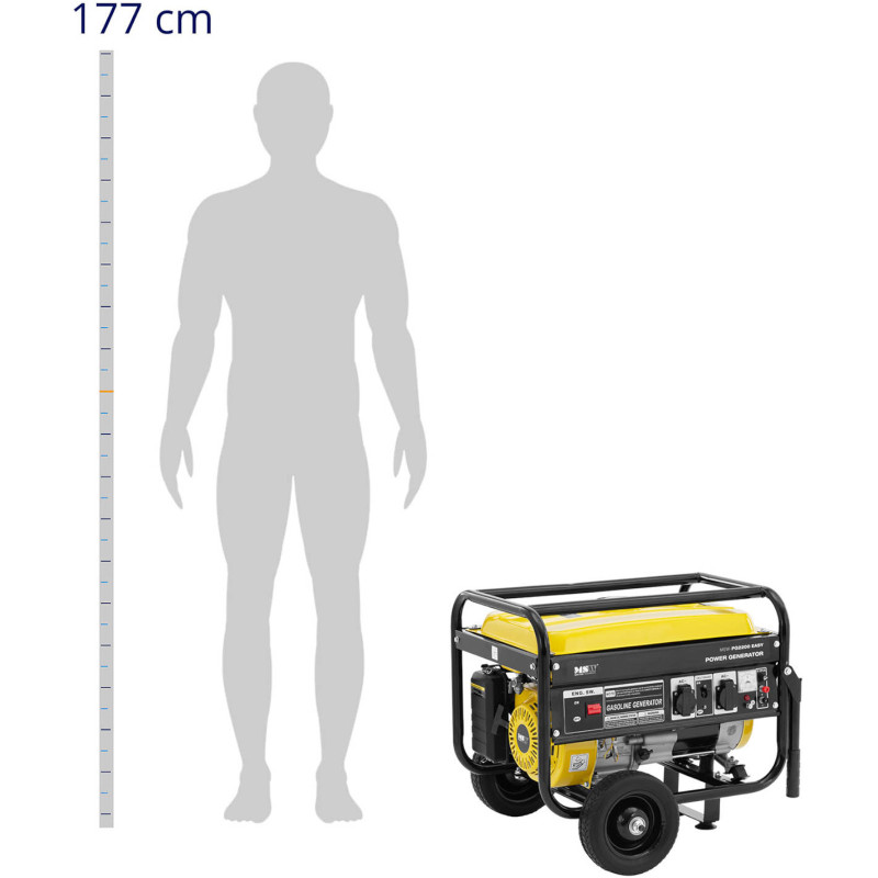 Mobilus generatorius su starteriu AC 230V / DC 12V 2200W