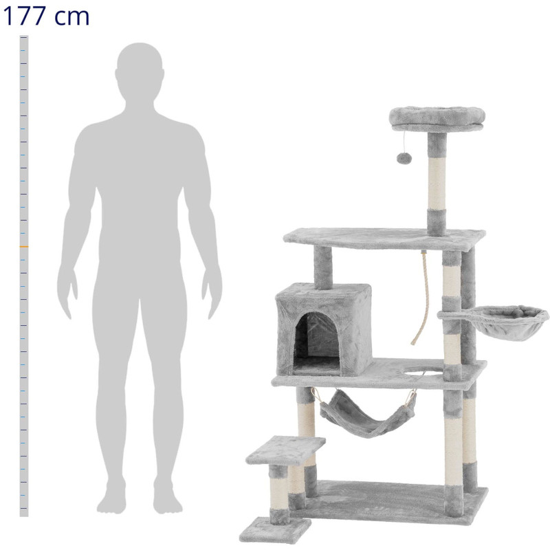 
Braižymo bokštelis katės namas rutulinis hamako virvė 74x73x158cm UNI_CT_04
