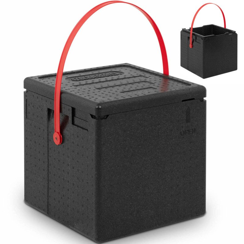 
EPP CAMBRO termodėžė picai transportuoti, 8 dėžės, 33x33x4cm, raudona juosta
