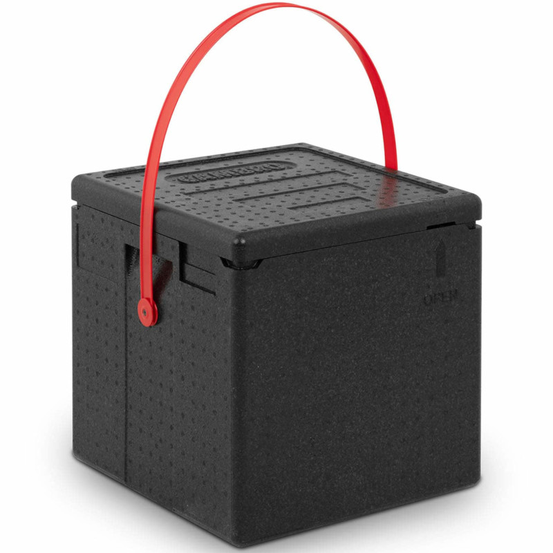 EPP CAMBRO termodėžė picai transportuoti, 8 dėžės, 33x33x4cm, raudona juosta