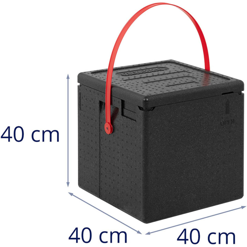 EPP CAMBRO termodėžė picai transportuoti, 8 dėžės, 33x33x4cm, raudona juosta
