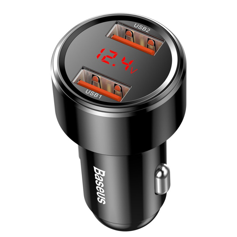 Automobilinis įkroviklis 2x USB Magic Series Dual QC 3.0 45W 6A juodas