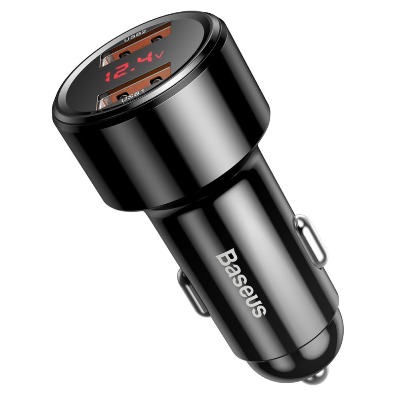 Automobilinis įkroviklis 2x USB Magic Series Dual QC 3.0 45W 6A juodas