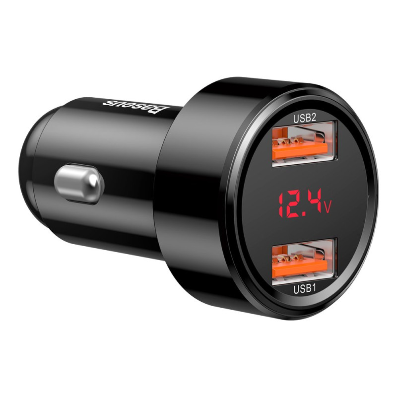 Automobilinis įkroviklis 2x USB Magic Series Dual QC 3.0 45W 6A juodas