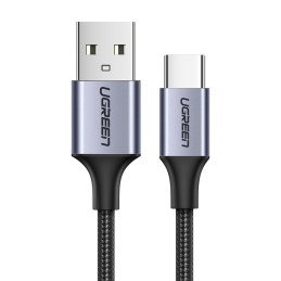 
Pintas kabelis USB – USB-C Quick Charge 3.0 3A 0.5m pilka
