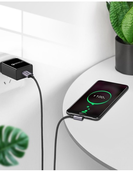 Kabelio kampinis kabelio šoninis USB kištukas – USB-C 1m 3A pilka
 
Kabelio kampinis kabelio šoninis USB kištukas – USB-C 1m 3A pilka