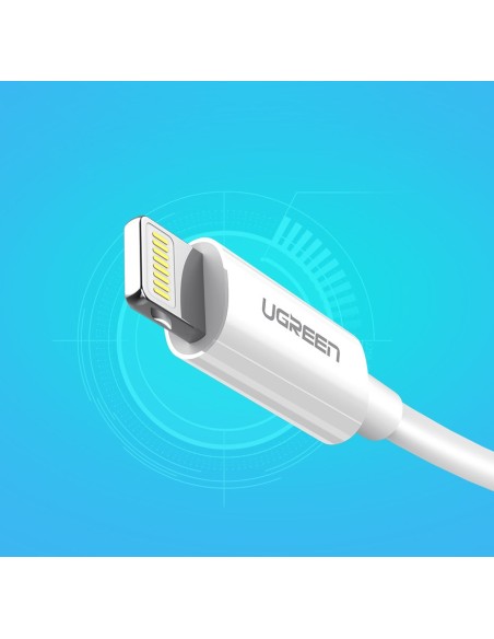 
iPhone USB - Lightning MFI kabelis 2m 2.4A baltas
