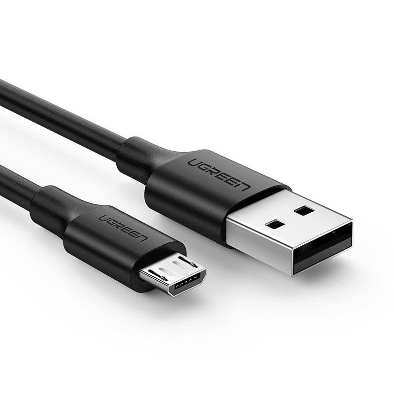 USB - micro USB laidas 2A 1m juodas