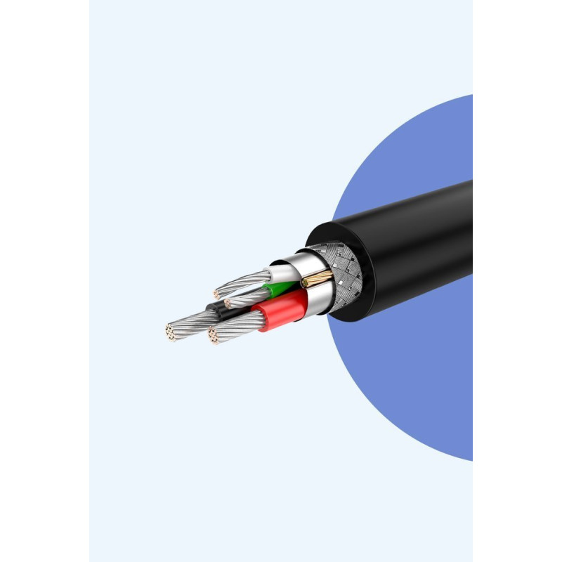 USB - micro USB laidas 2A 1m juodas