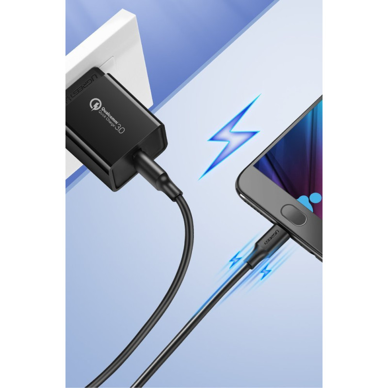 USB - micro USB laidas 2A 2m juodas