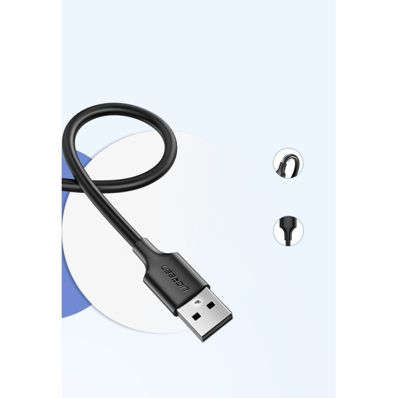 USB - micro USB laidas 2A 2m juodas