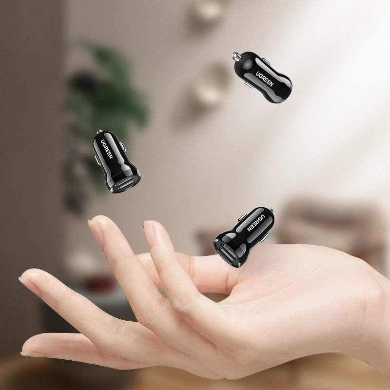 Automobilinis pakrovėjas 2x USB 24W 4.8A juodas