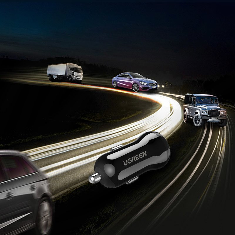 Automobilinis pakrovėjas 2x USB 24W 4.8A juodas
