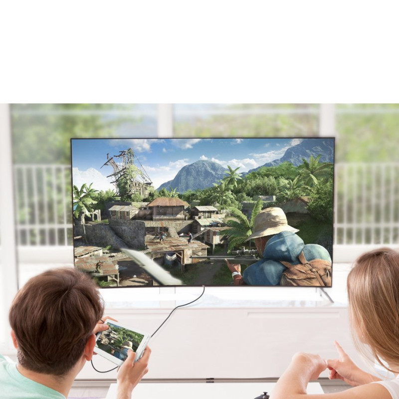 HDMI į mini HDMI adapterio laidas 2.0v 4K 60Hz 30AWG 1.5m juodas