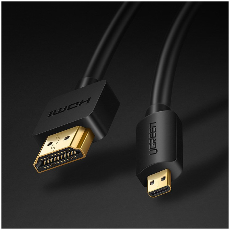 HDMI į mikro HDMI adapterio laidas 2.0v 4K 60Hz 30AWG 1.5m juodas