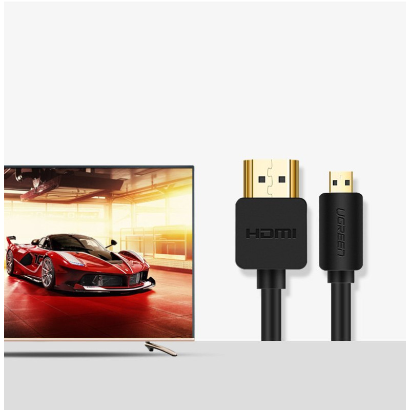 HDMI į mikro HDMI adapterio laidas 2.0v 4K 60Hz 30AWG 1.5m juodas