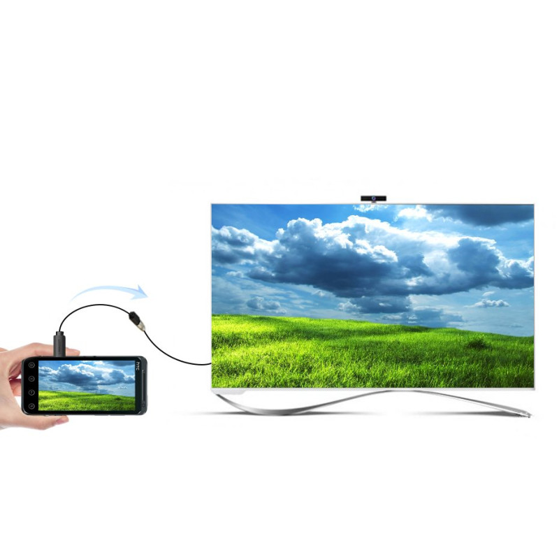 HDMI į mikro HDMI adapterio laidas, 20 cm, juodas