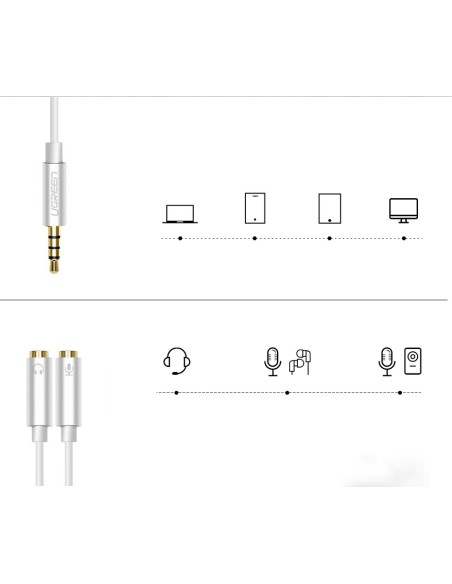 Ausinių skirstytuvas 3,5 mm mini AUX lizdas + stereo mikrofonas 20 cm sidabrinis
 
Ausinių skirstytuvas 3,5 mm mini AUX lizdas + stereo mikrofonas 20 cm sidabrinis