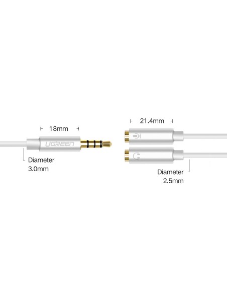 Ausinių skirstytuvas 3,5 mm mini AUX lizdas + stereo mikrofonas 20 cm sidabrinis
 
Ausinių skirstytuvas 3,5 mm mini AUX lizdas + stereo mikrofonas 20 cm sidabrinis