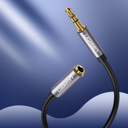 
AUX 3,5 mm mini lizdo ausinių prailginimo laidas, 3 m sidabrinis
