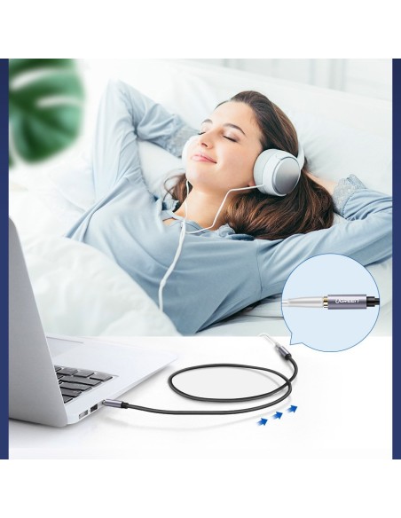 
AUX 3,5 mm mini lizdo ausinių prailginimo laidas, 3 m sidabrinis
