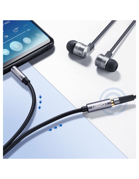 
AUX 3,5 mm mini lizdo ausinių prailginimo laidas, 3 m sidabrinis
