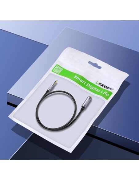 
AUX 3,5 mm mini lizdo ausinių prailginimo laidas, 3 m sidabrinis
