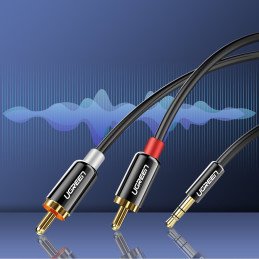 
Kabelio garso kabelis 3,5 mm mini lizdas - 2RCA 3m juodas
