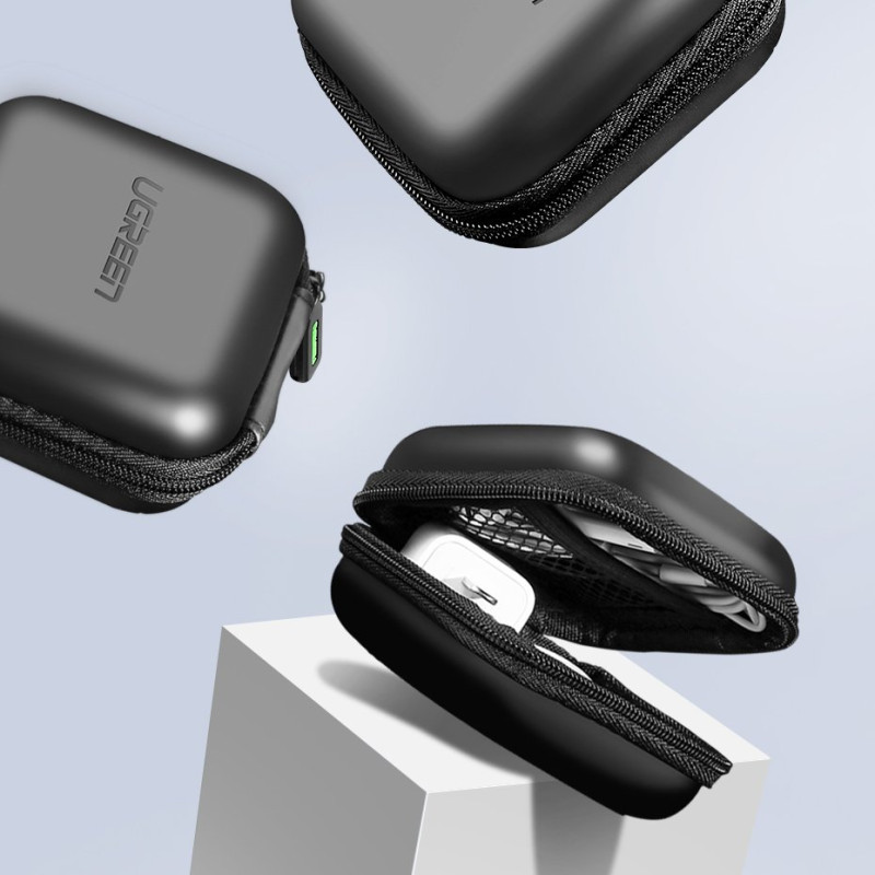 Dėžutė ausinėms ir GSM priedams 8x8cm juoda