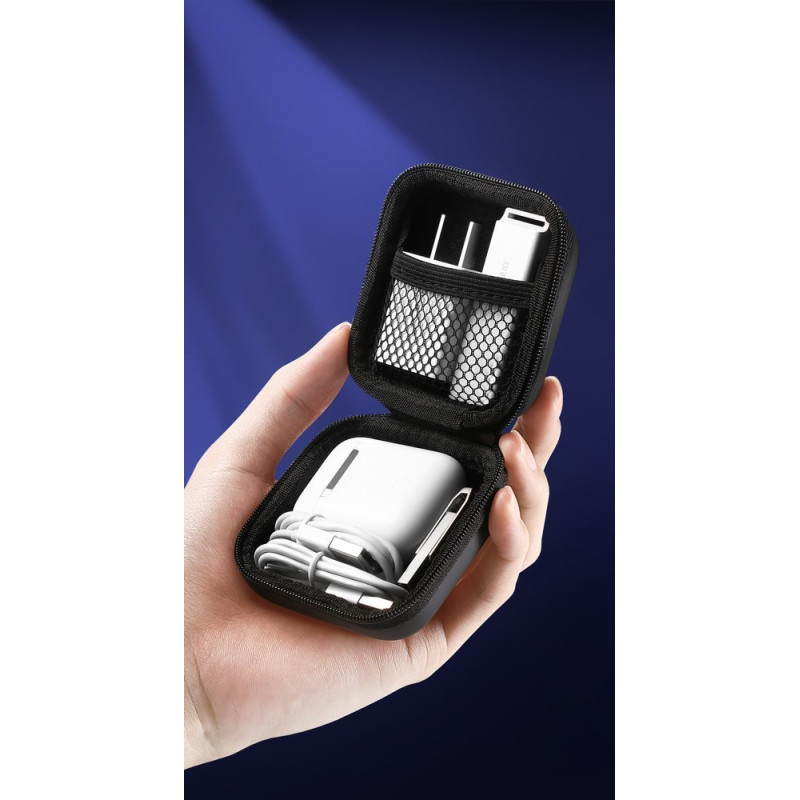 Dėžutė ausinėms ir GSM priedams 8x8cm juoda