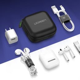 
Dėžutė ausinėms ir GSM priedams 8x8cm juoda
