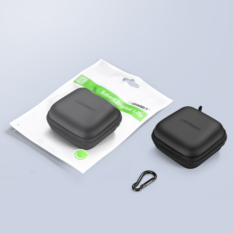 Dėžutė ausinėms ir GSM priedams 8x8cm juoda