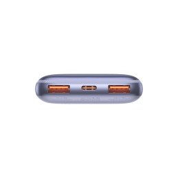 Bipow Pro maitinimo blokas 10000mAh 22,5W + USB laidas 3A 0,3m violetinė