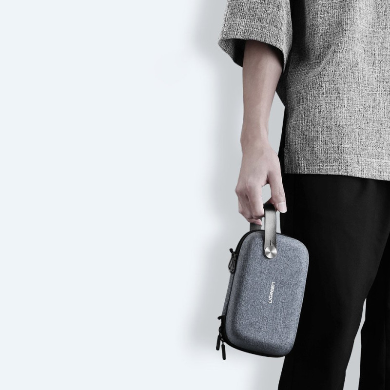 Dėžutė HDD kietajam diskui ir GSM priedams 16,5x9,5x4,5 cm juoda