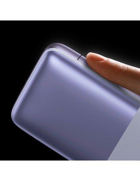Bipow Pro maitinimo blokas 10000mAh 22,5W + USB laidas 3A 0,3m violetinė