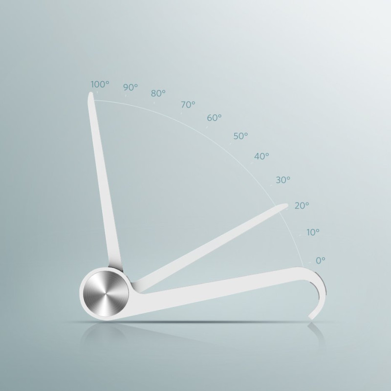 Reguliuojamas stalinis stovas telefonui, planšetei, baltas