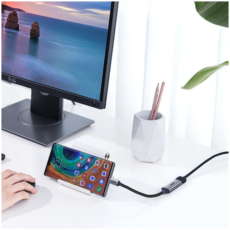 USB-C į HDMI 2.0 4K 60Hz Thunderbolt 3 adapteris pilkas
