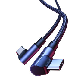 
Kampinis pintas kabelis USB-C Quick Charge PD 100W 1m juodas

