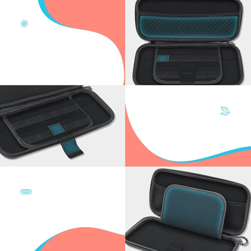 Dėžutė Nintendo Switch ir priedams 26x12x4cm juoda