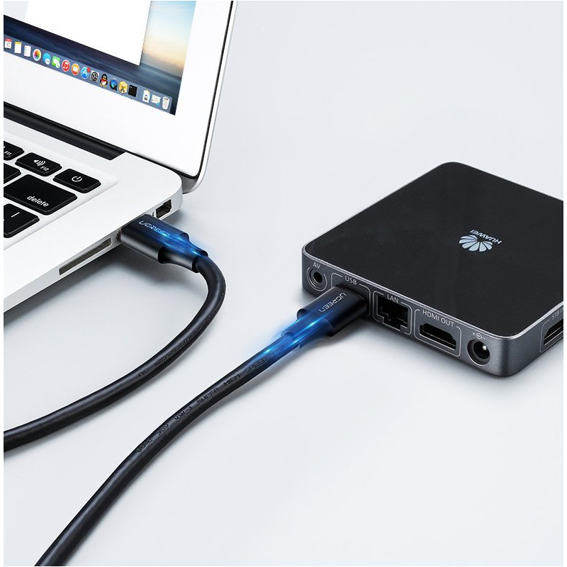 USB 2.0 kištukinis kabelis 0,5 m juodas