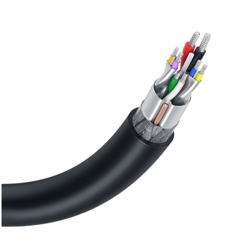 USB 2.0 kištukinis kabelis 0,5 m juodas