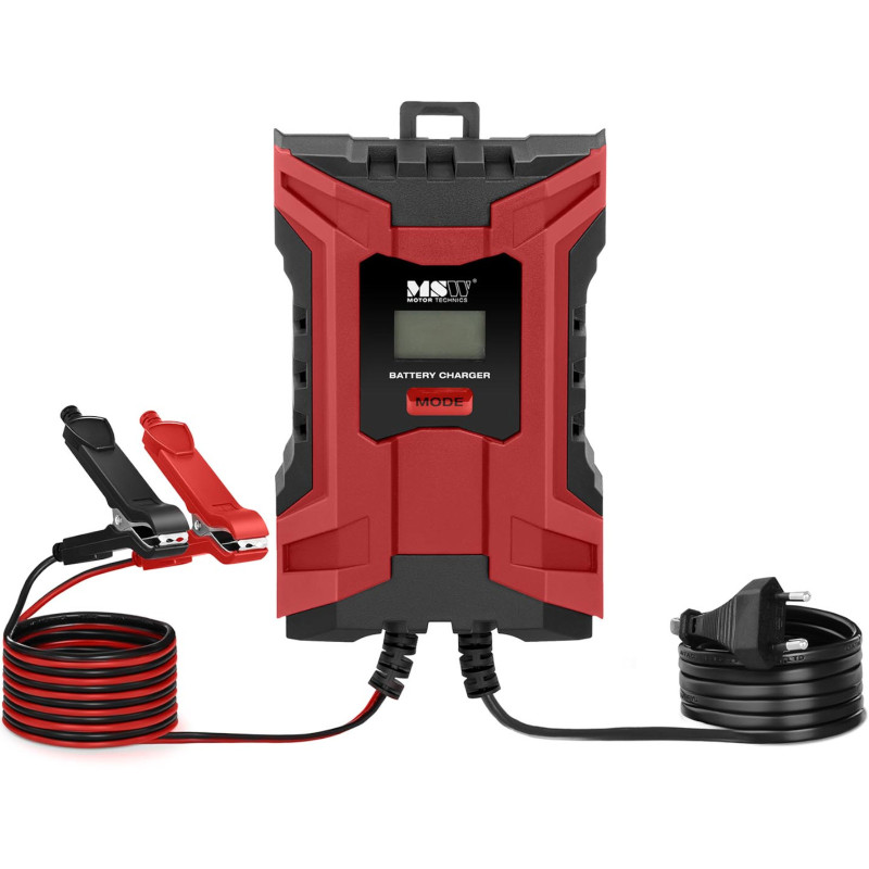 Automatinis automobilio akumuliatoriaus įkroviklis su LCD atminties funkcija 105 W 6/12 V 2/6 A