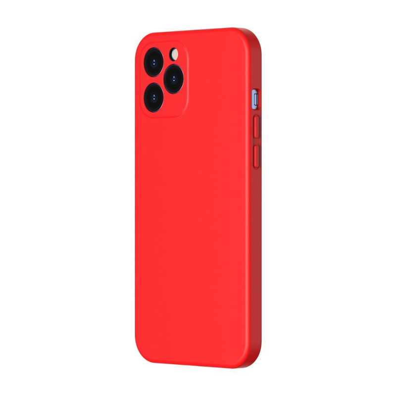 Lankstus gelio dėklas iPhone 12 Pro Max Liquid Silica Gel Case raudonas