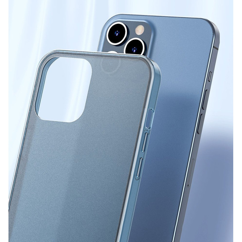 Tvirtas dėklas su lanksčiu rėmeliu, skirtas iPhone 12 Pro Max matinio stiklo dėklui, baltas