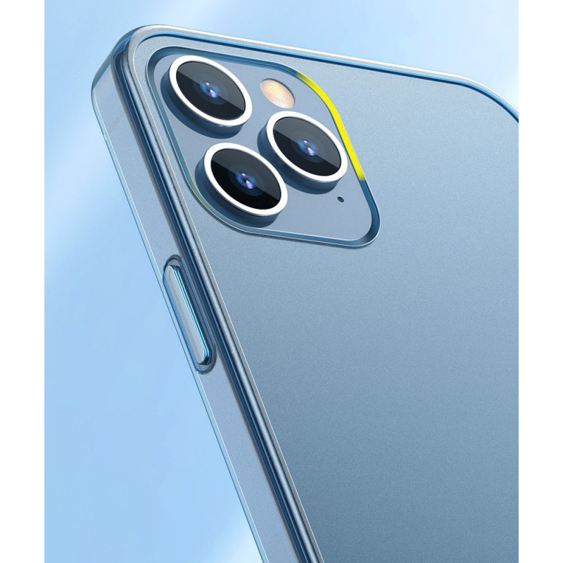Tvirtas dėklas su lanksčiu rėmeliu, skirtas iPhone 12 Pro Max matinio stiklo dėklui, baltas