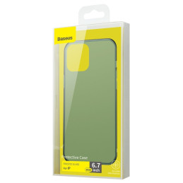 
Tvirtas dėklas su lanksčiu rėmeliu, skirtas iPhone 12 Pro Max matinio stiklo dėklui, tamsiai žalias
