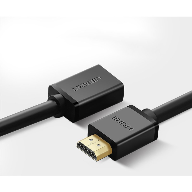 HDMI prailginimo adapterio laidas 4K 10,2 Gbps 340Mhz 0,5 m juodas